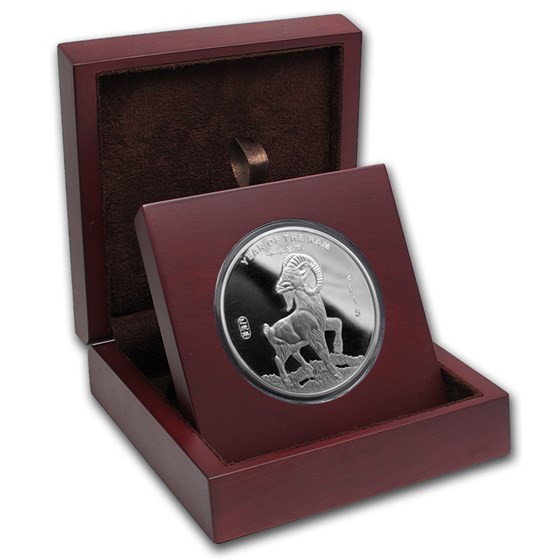 APMEX Wood Gift Box - 5 oz Silver Round SMI (63.5 mm) APMEX Wood Gift Box - 5 oz Silver Round SMI (63.5 mm)